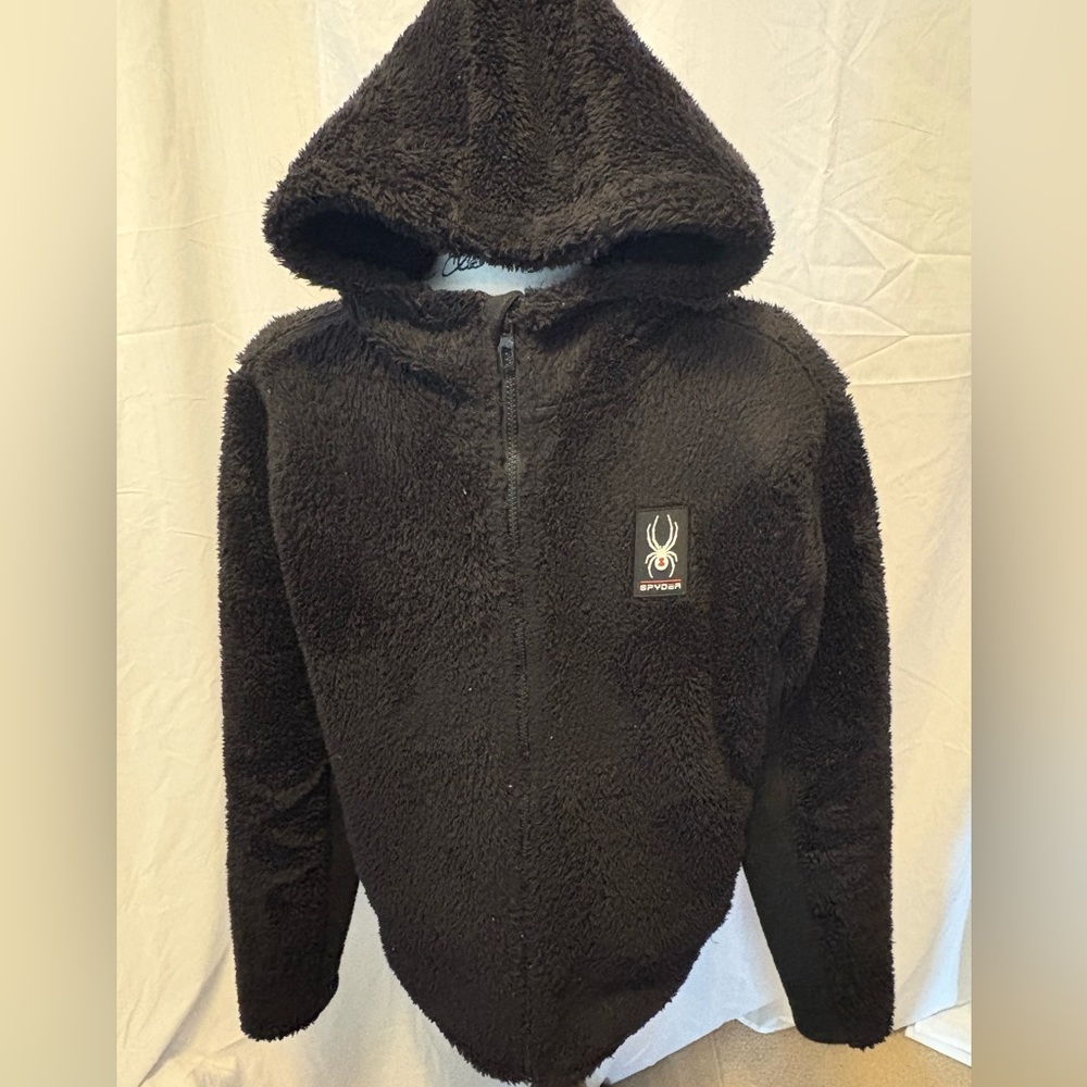 Spyder Black Fleece Pullover with Subtle Logo